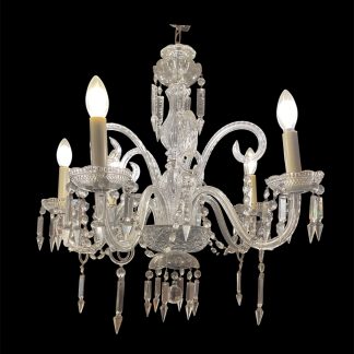 Cut Crystal Six-Arm Chandelier