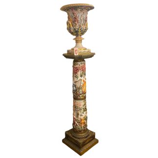 Capodimonte Porcelain Pedestal with Campana Urn