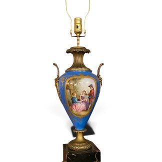 French Sèvres Style Porcelain and Gilt Bronze Table Lamp