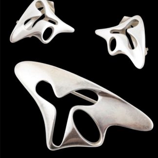 Georg Jensen Danish Sterling Silver Abstract Set
