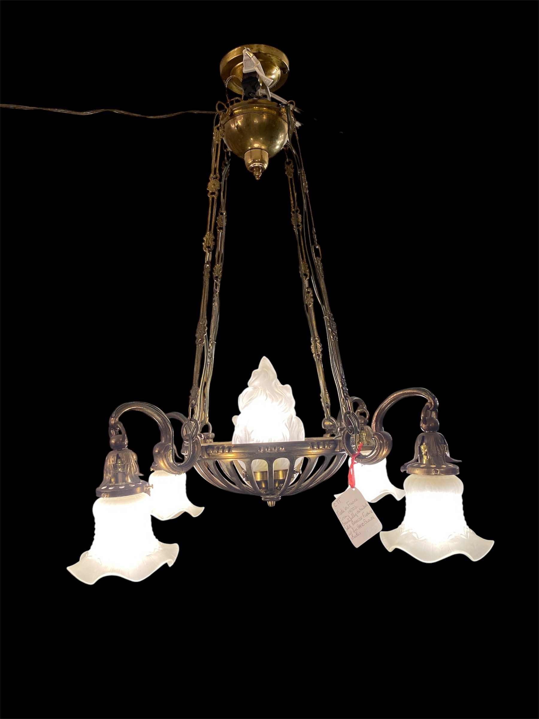 Antique French Art Nouveau Chandelier