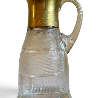Moser “Splendid” Gold Encrusted Crystal Pitcher