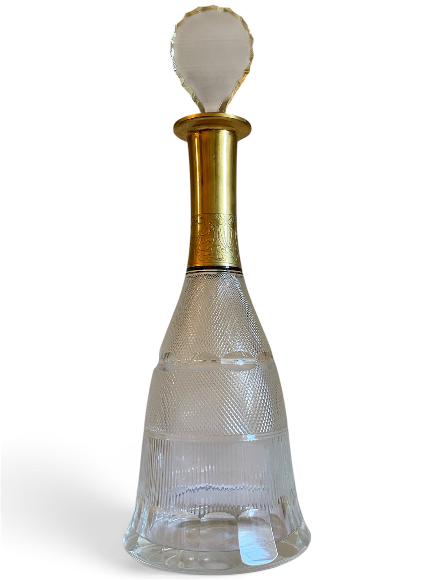 Moser “Splendid” Gold Encrusted Crystal Decanter